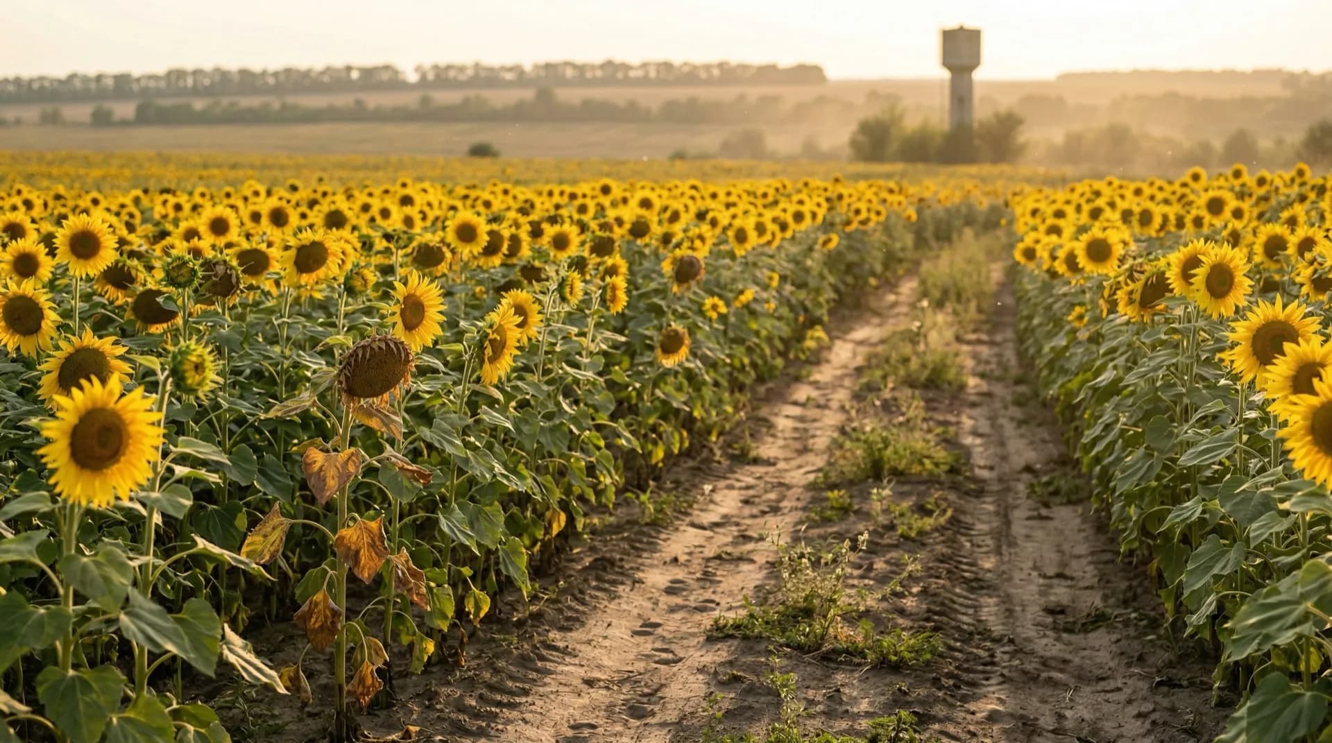 Sunflower field in the Black Sea agricultural region